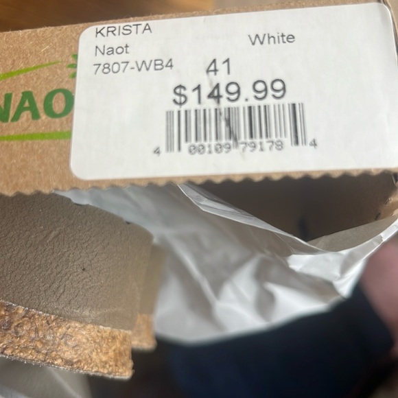 Naot White and Silver Comfort Sandals - Picture 5 of 5